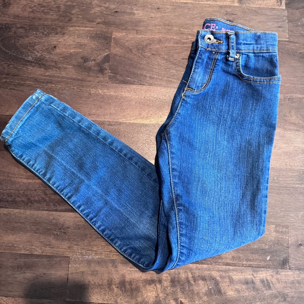 The Children's Place‎ Super Skinny Blue Jeans, Size Kids 8 Slim